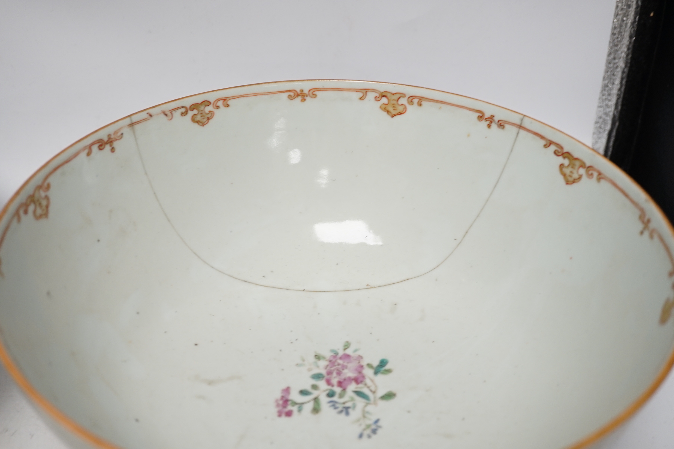A Chinese Export bowl and three others, export bowl 11cm high